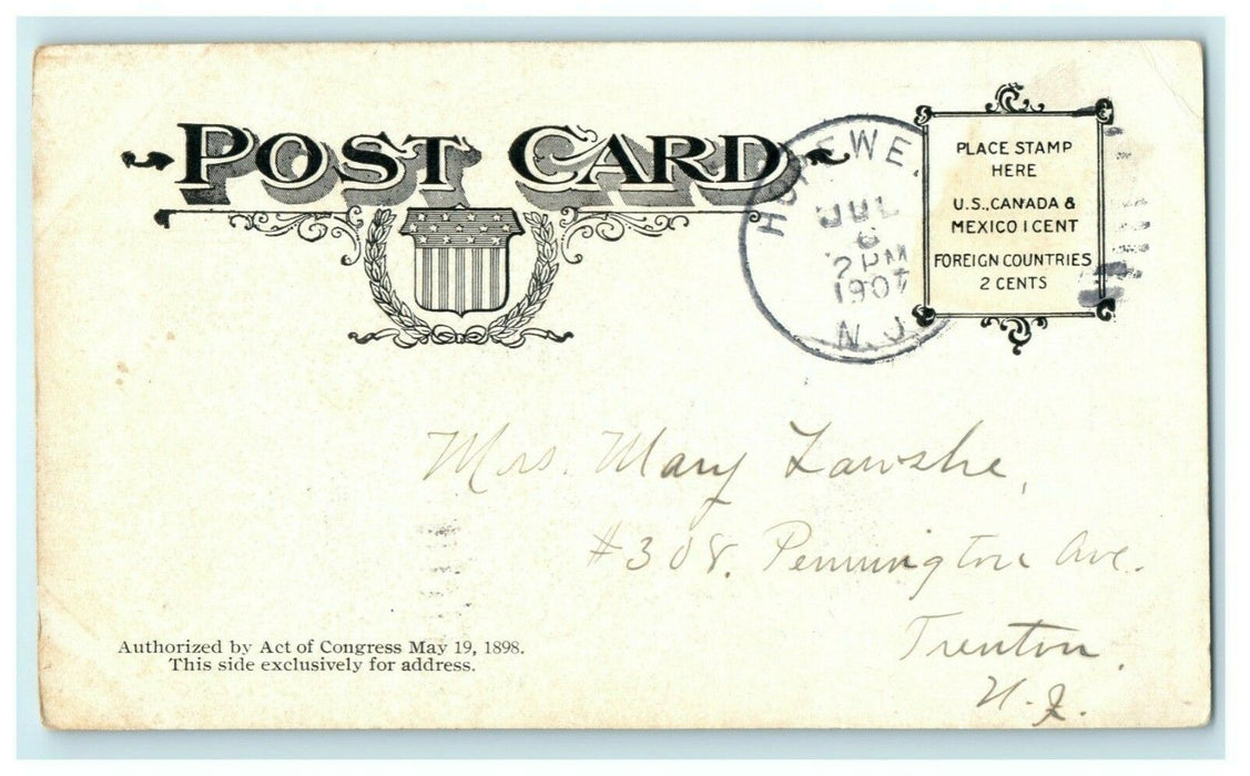 All Saints Episcopal Church Reisterstown Maryland 1907 RPPC Vintage Postcard