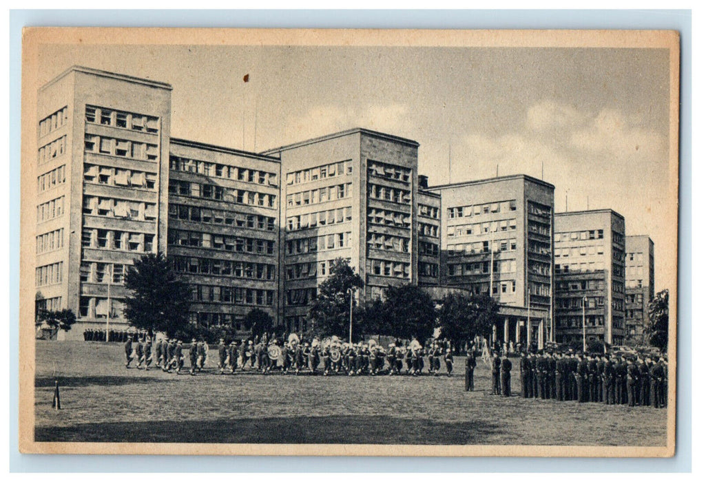 c1940s European Command Headquarters Frankfurt on Main Germany Vintage Postcard