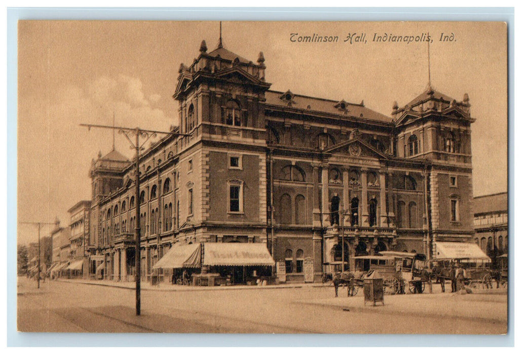 c1910 Tomlinson Hall Indianapolis Indiana IN Unposted Antique Postcard