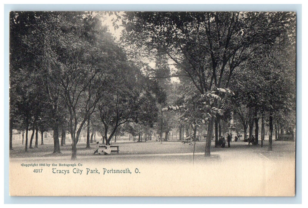 1905 Tracys City Park Portsmouth Ohio OH The Rotograph Co Postcard