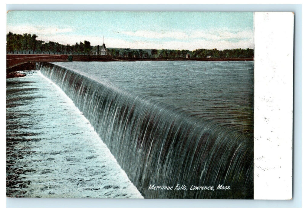 Merriman Falls Lawrence Massachusetts Advertising Baldwin Pillsbury Postcard