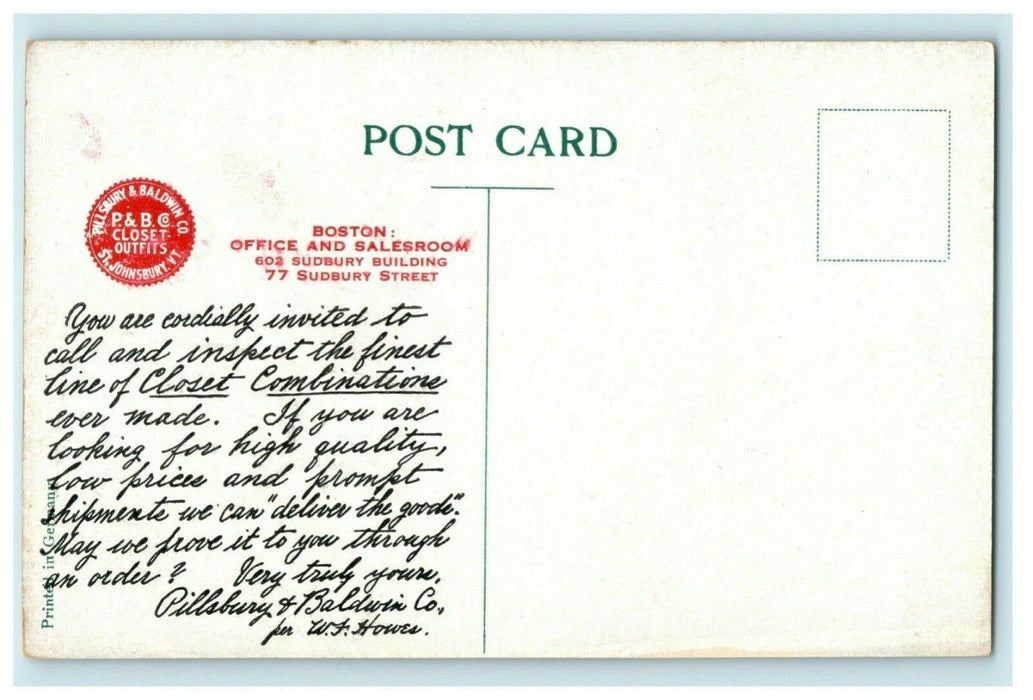 Roxbury Massachusetts Home Dr. Edward Everett Hale Advertising Vintage Postcard