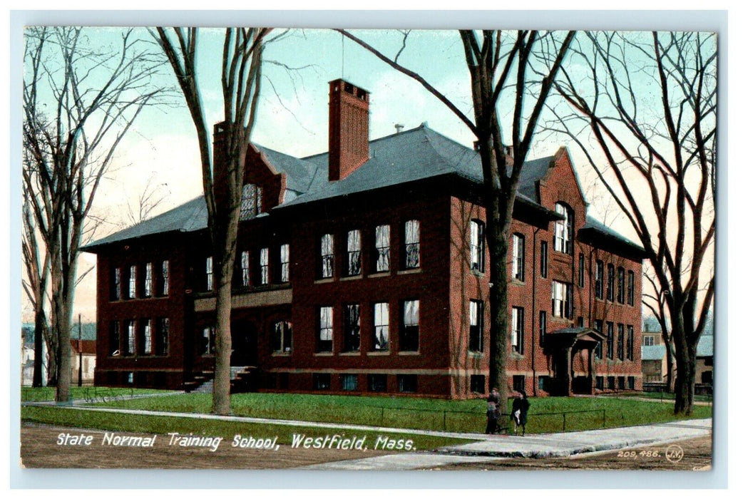 1909 State Normal Training School, Westfield Massachusetts MA Postcard