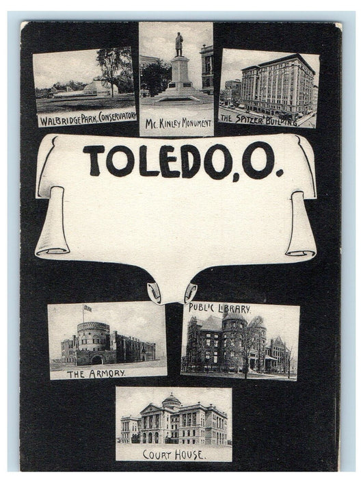 c1905 Multiview Of Toledo Ohio OH Unposted Vintage Postcard