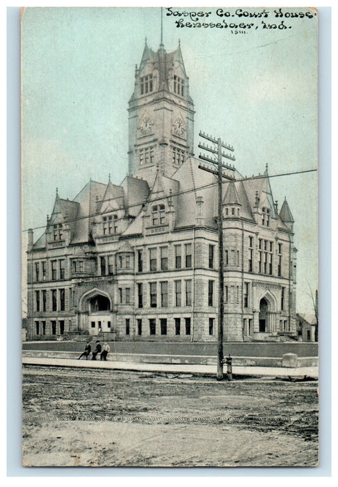 c1910 Jasper Co. Court House Rensselaer Indiana IN Unposted Postcard