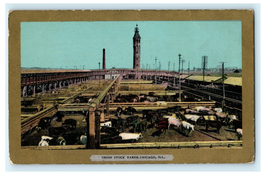 Union Stock Yards Chicago Illinois 1891 Interesting Comment Vintage Postcard