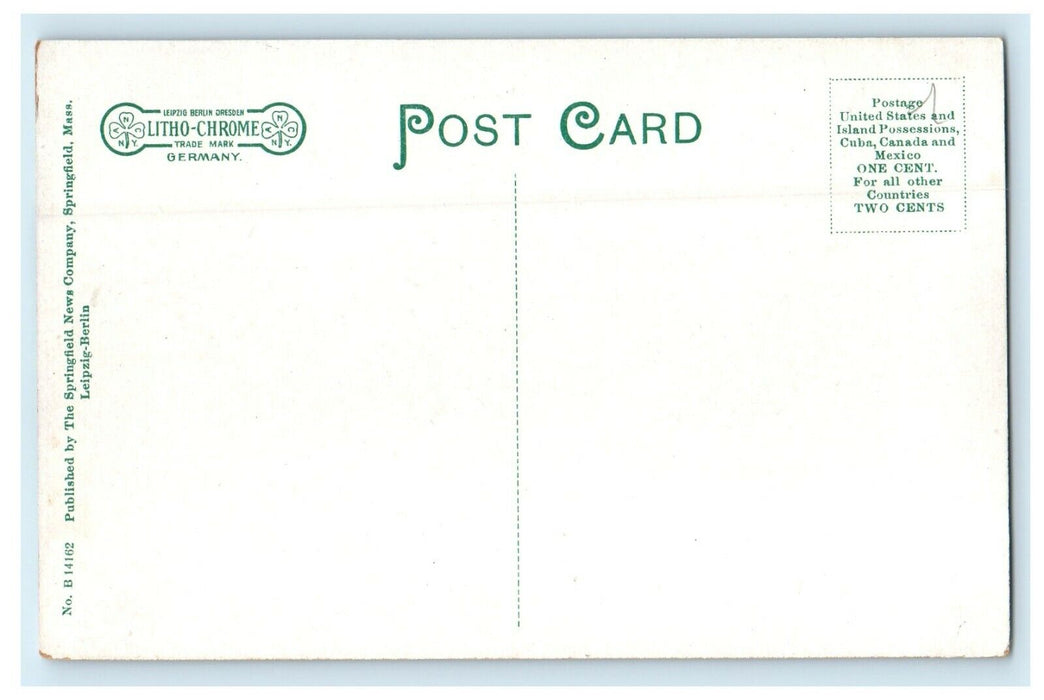 c1910 Great River Bridge Waterfall Westfield Massachusetts MA Antique Postcard