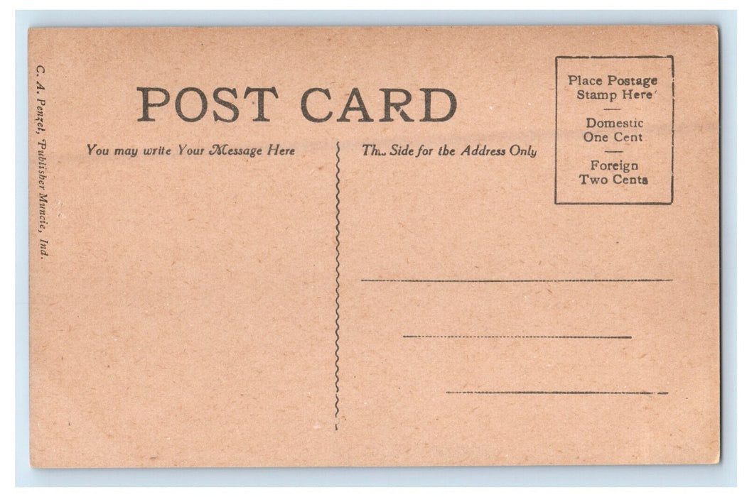 c1940s View of Federal Park Muncie Indiana IN Unposted Vintage Postcard