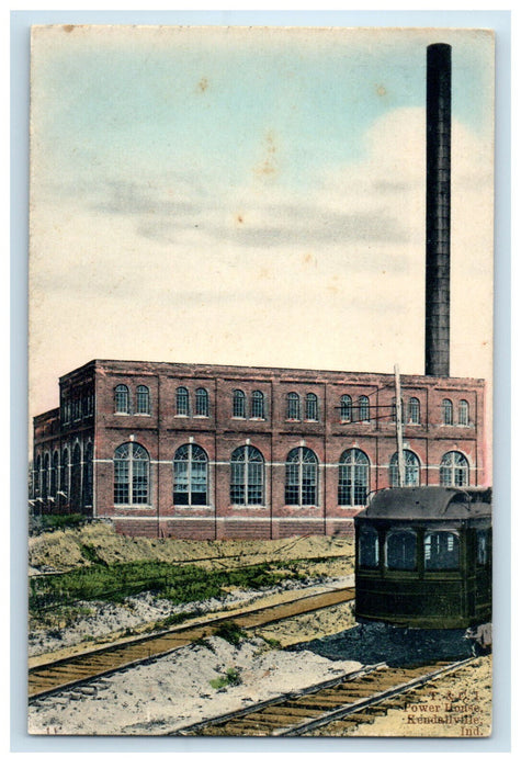 c1910 T & CI Power House Kendallville Indiana IN Antique Unposted Postcard