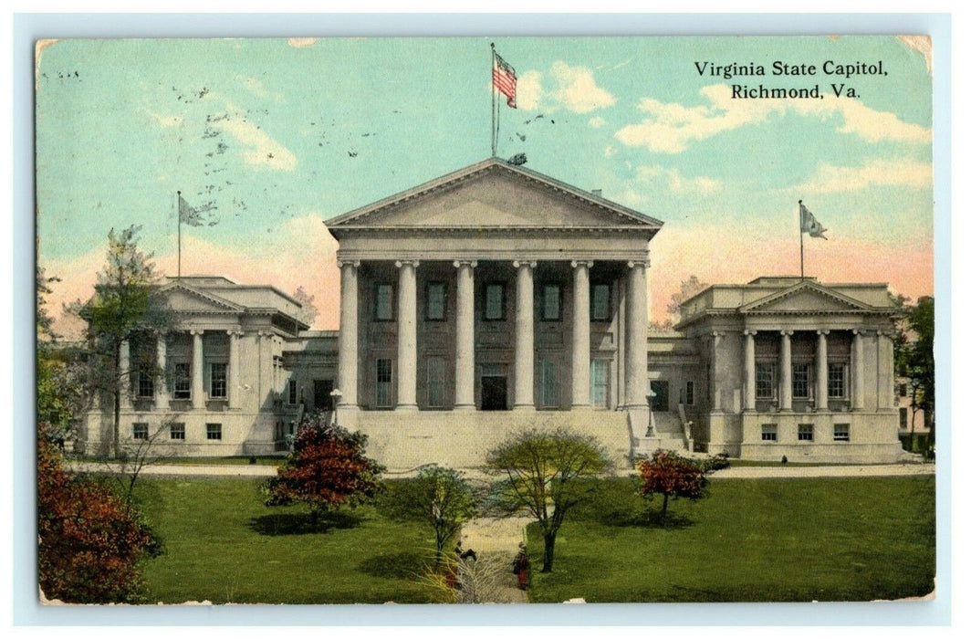 Virginia State Capitol Richmond 1912 Antique Vintage Postcard