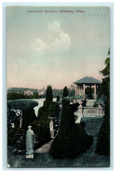 1908 Hunnewell Gardens Front View, Wellesley, Massachusetts MA Antique Postcard