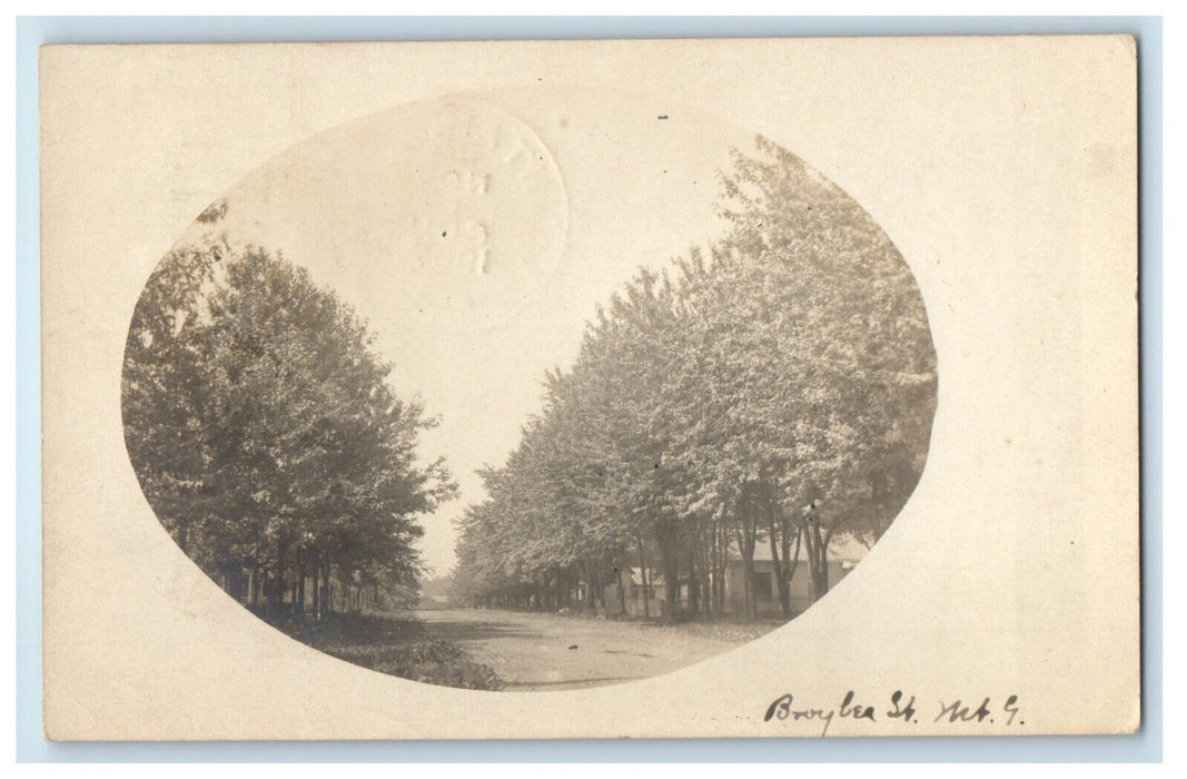 1907 Road View Tree Lined At Mountain Grove Missouri MO RPPC Photo Postcard