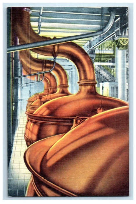 Copper Brew Kettles Anheuser Busch Budweiser St. Louis Missouri MO Postcard