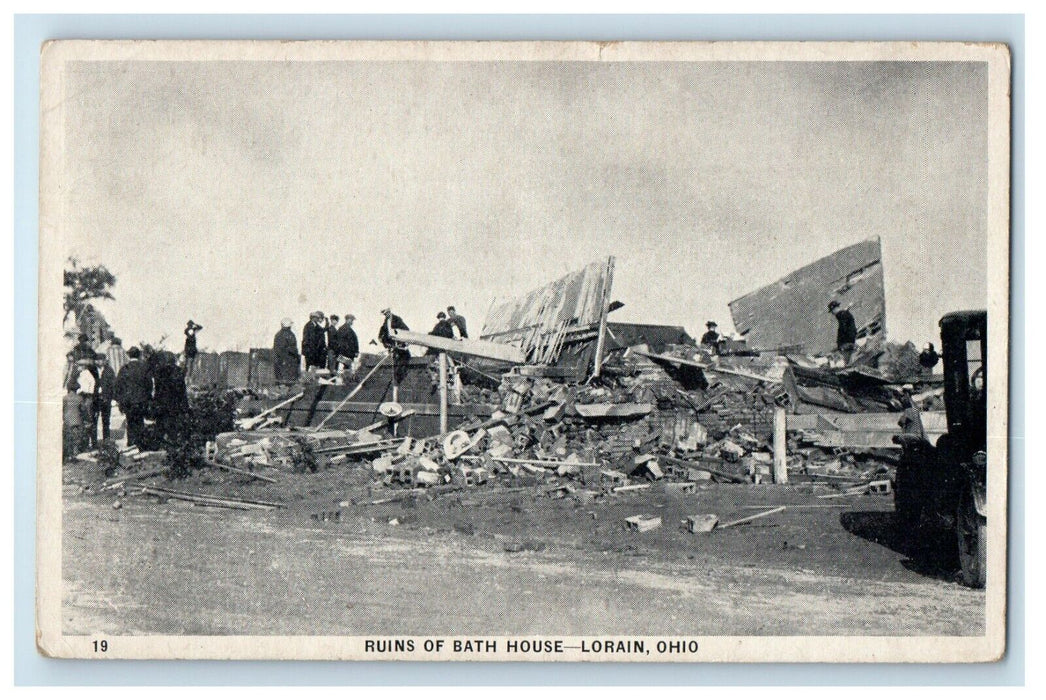 c1910's Ruins Of Bath House Lorain Ohio OH Unposted Antique Postcard