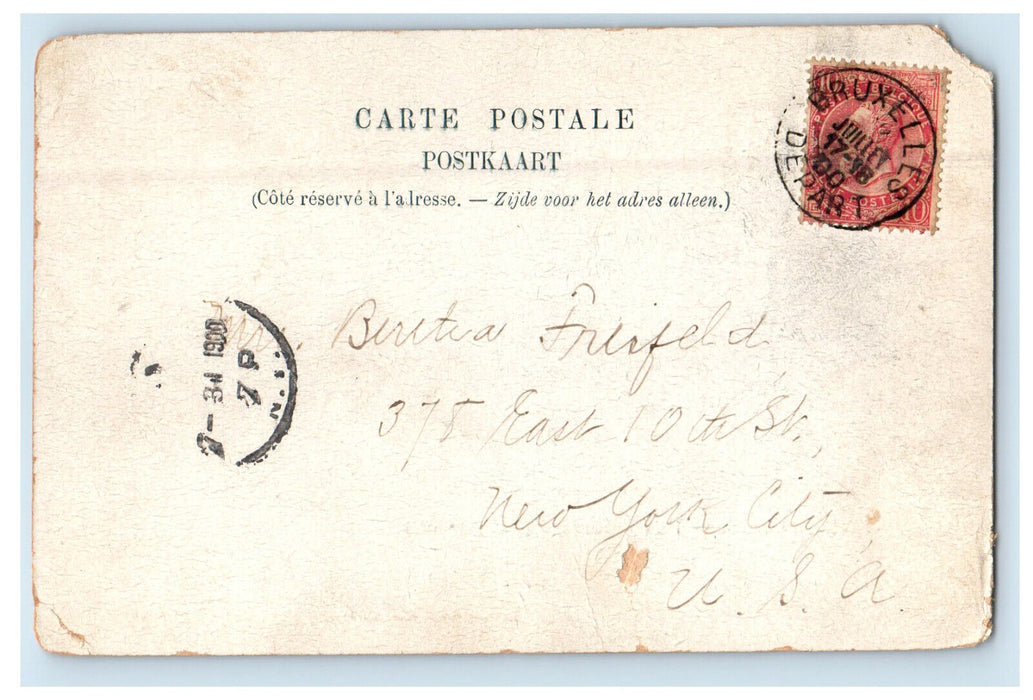 1900 Place Royale (Perspective) Bruxelles (Brussels) Belgium Germany Postcard