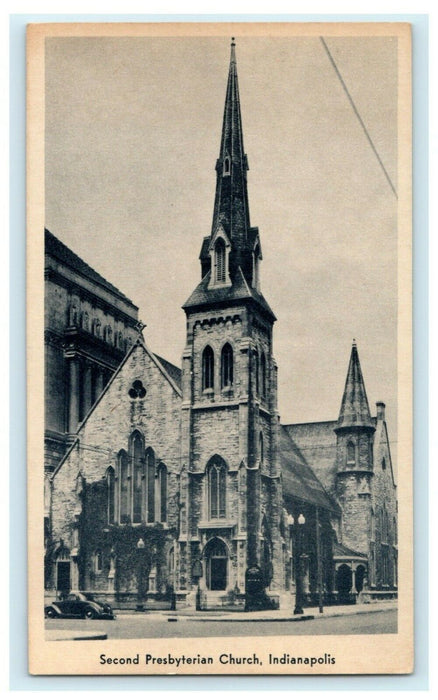 Second Presbyterian Church Indianapolis Indiana Vintage Postcard