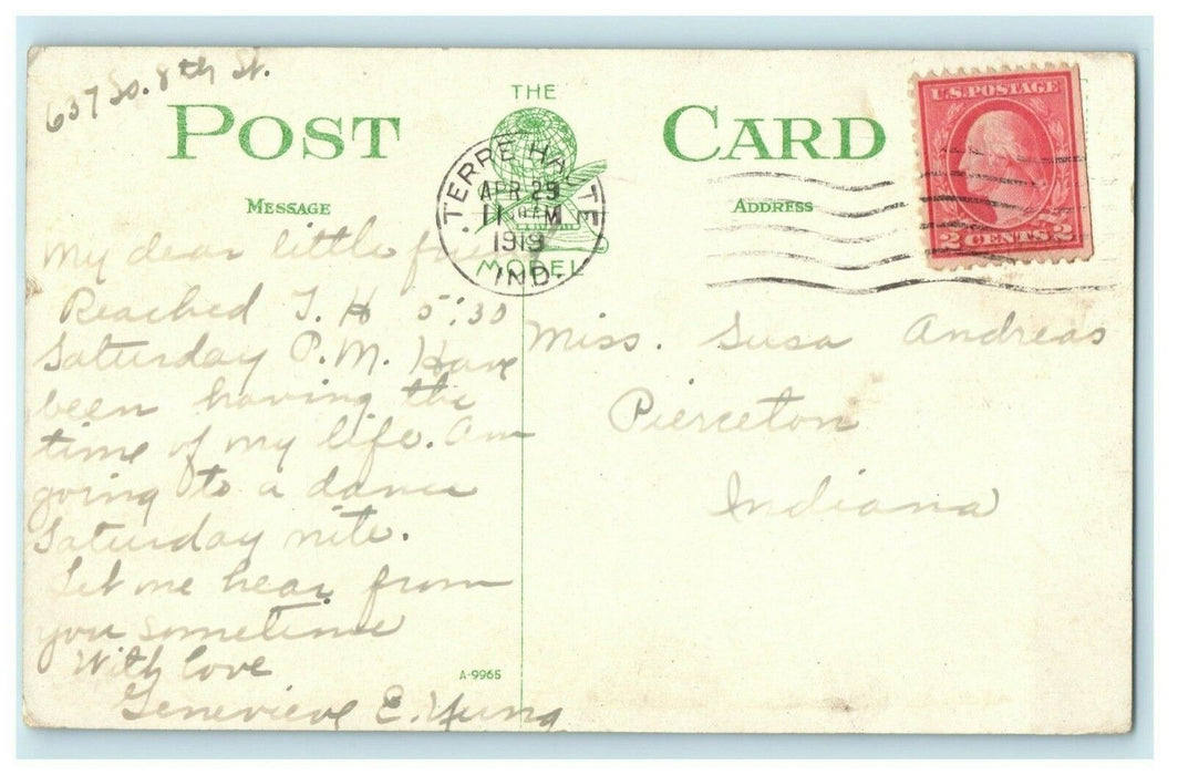 Providence Bridge St. Mary's of the Woods Terre Haute Indiana 1919 Postcard