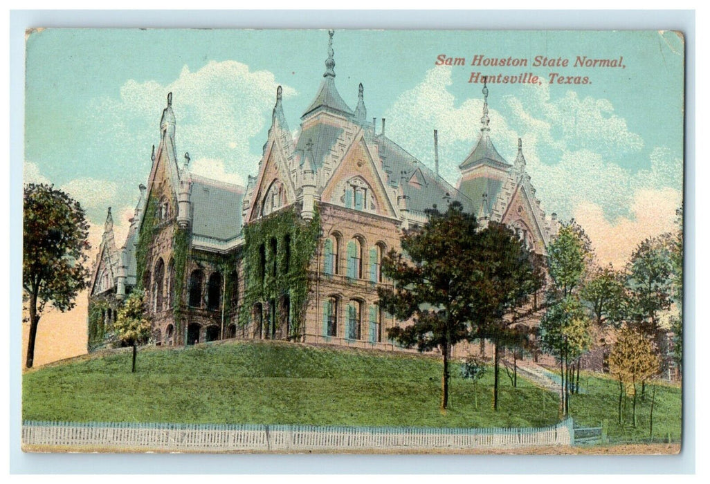 c1910 View Of Sam Houston State Normal Hantsville Texas TX Antique Postcard
