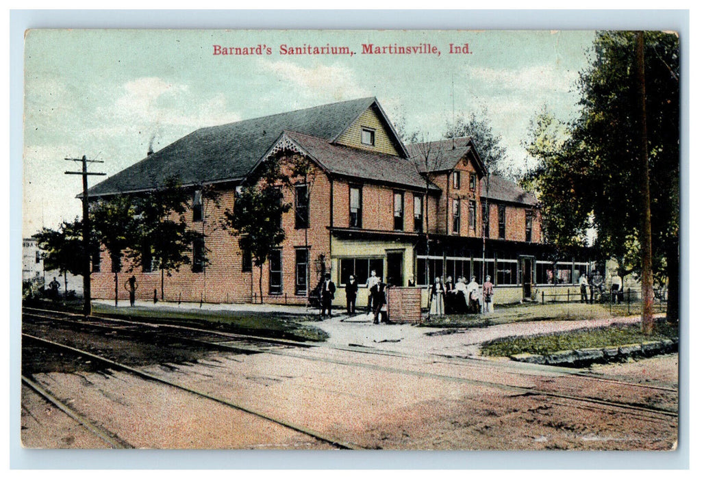 c1910 Barnard's Sanitarium Martinsville, Indiana IN Unposted Postcard
