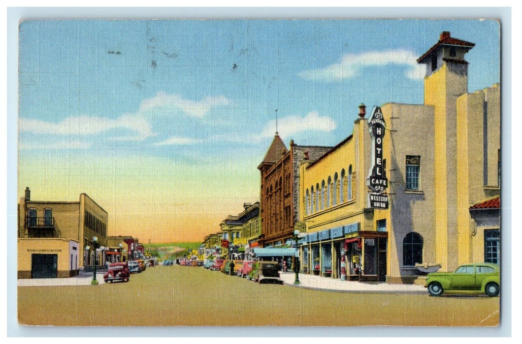 1945 Douglas Ave. Looking West Cars Las Vegas Albuquerque New Mexico NM Postcard