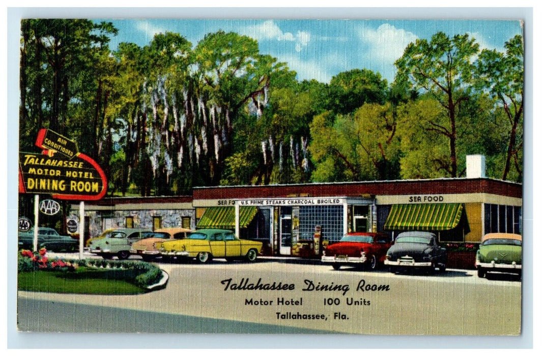 Tallahassee Dining Room Cars Tallahassee Florida FL, Wilson Creek WA Postcard