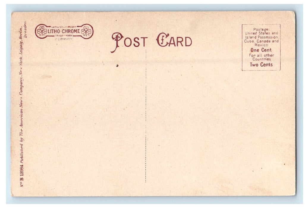 c1910 Masonic Temple, Richmond Indiana IN Unposted Antique Postcard