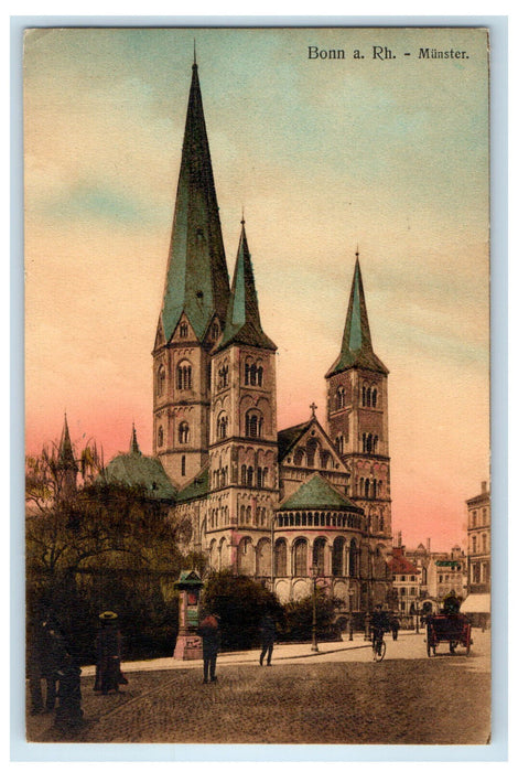 1908 View of Building in Bonn a. Rh - Munster Germany Posted Antique Postcard