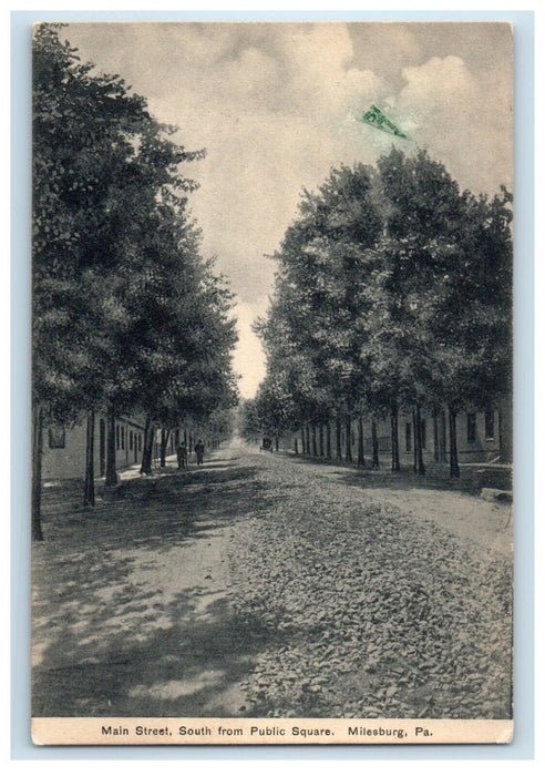 1909 Main Street, South From Public Square, Milesburg Pennsylvania PA Postcard