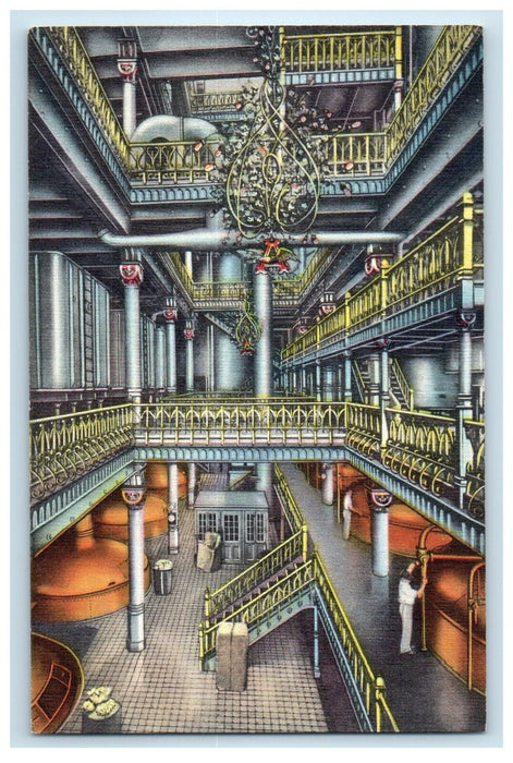 Brew House Barley Malt Anheuser Busch Budweiser St. Louis Missouri MO Postcard