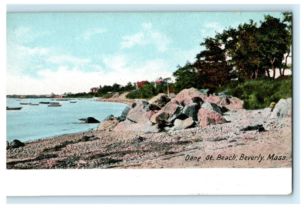 Dane Street Beverly Massachusetts Advertising Baldwin Pillsbury Postcard