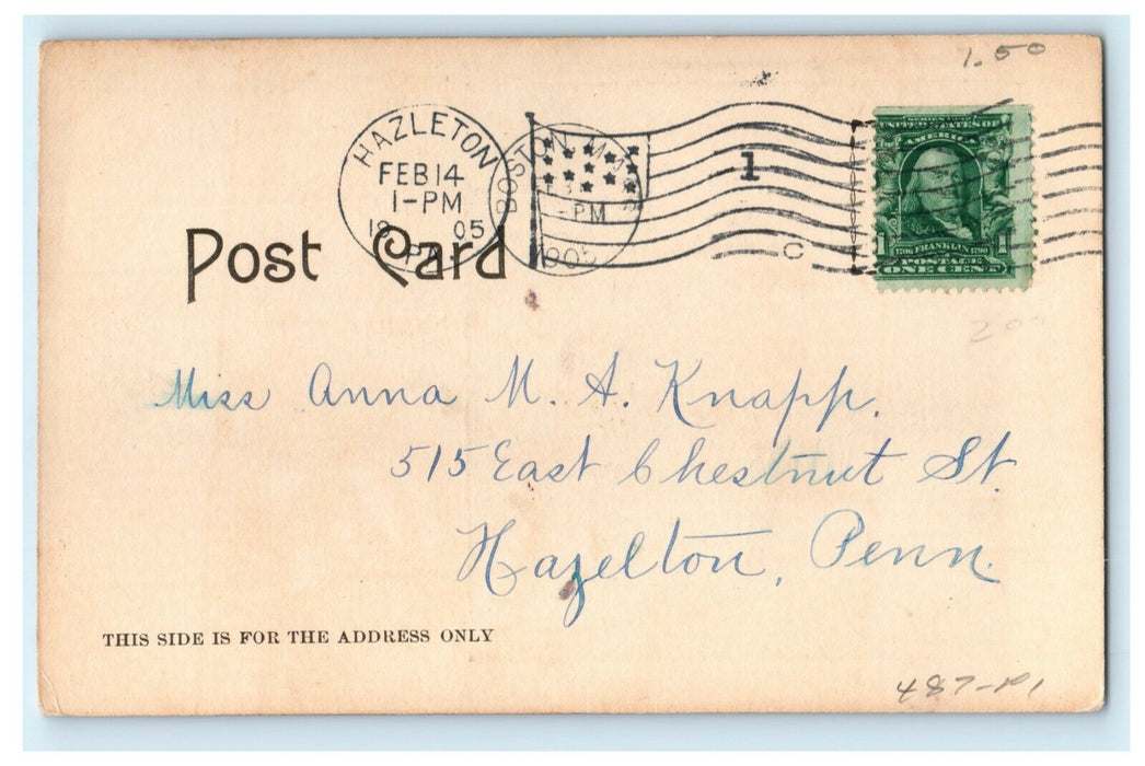 1905 High School Building Beverly Massachusetts MA Hazelton Postcard