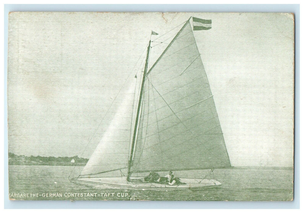 1910 Marblehead Massachusetts MA Margarethe-German Contestant-Taft Cup Postcard