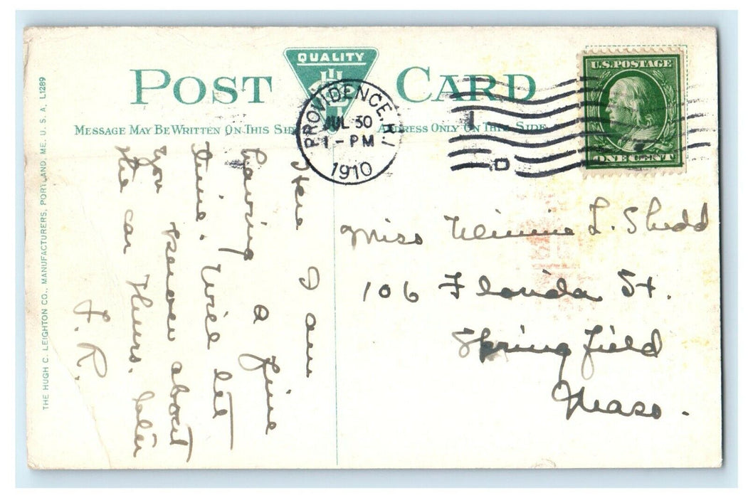 1910 Providence Rhode Island RI,  Broton University Library Antique Postcard