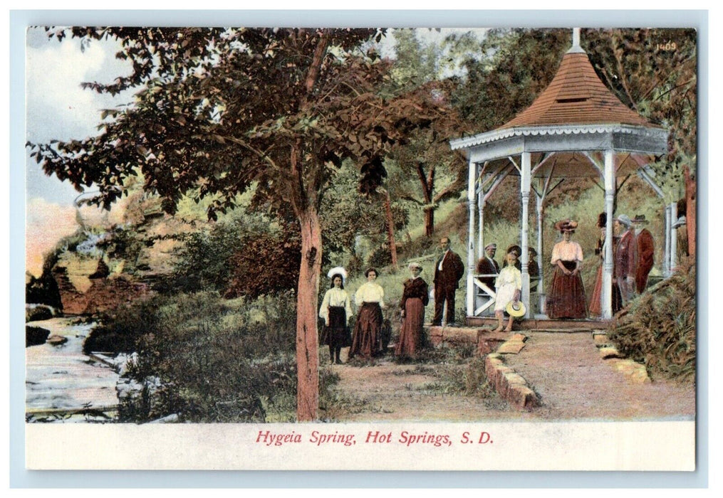 c1910 Hygeia Spring, Hot Springs South Dakota SD Unposted Antique Postcard