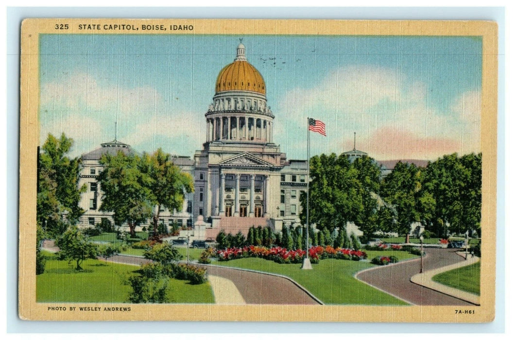 State Capitol Boise Idaho 1953 Vintage Postcard