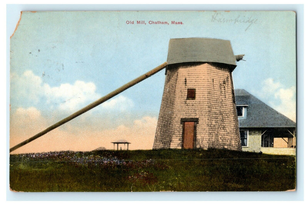 Old Mill Chatham Massachusetts 1914 Antique Vintage Postcard