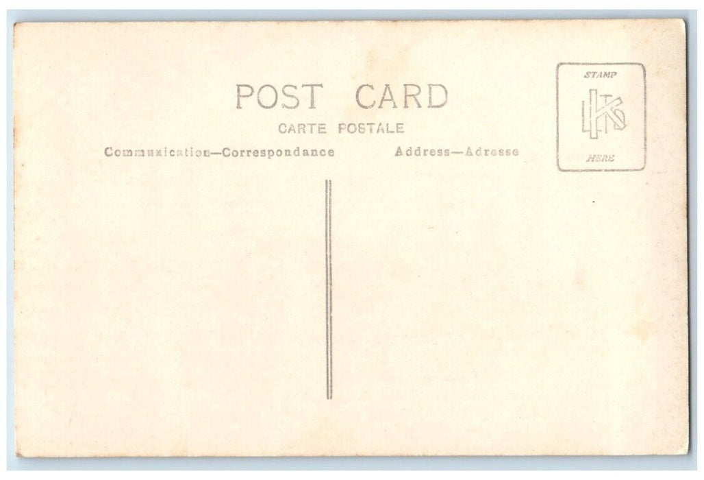 c1920's Shalamar Lahore Canal View Men India RPPC Photo Unposted Postcard