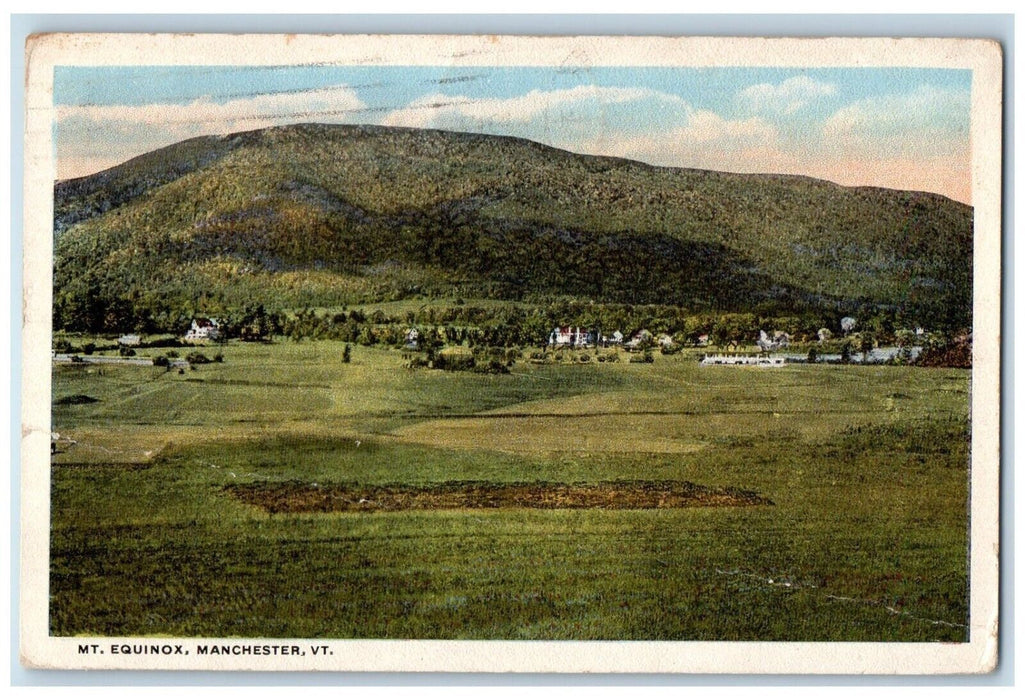 1914 View Of Mountain Equinox Manchester Vermont VT Posted Antique Postcard