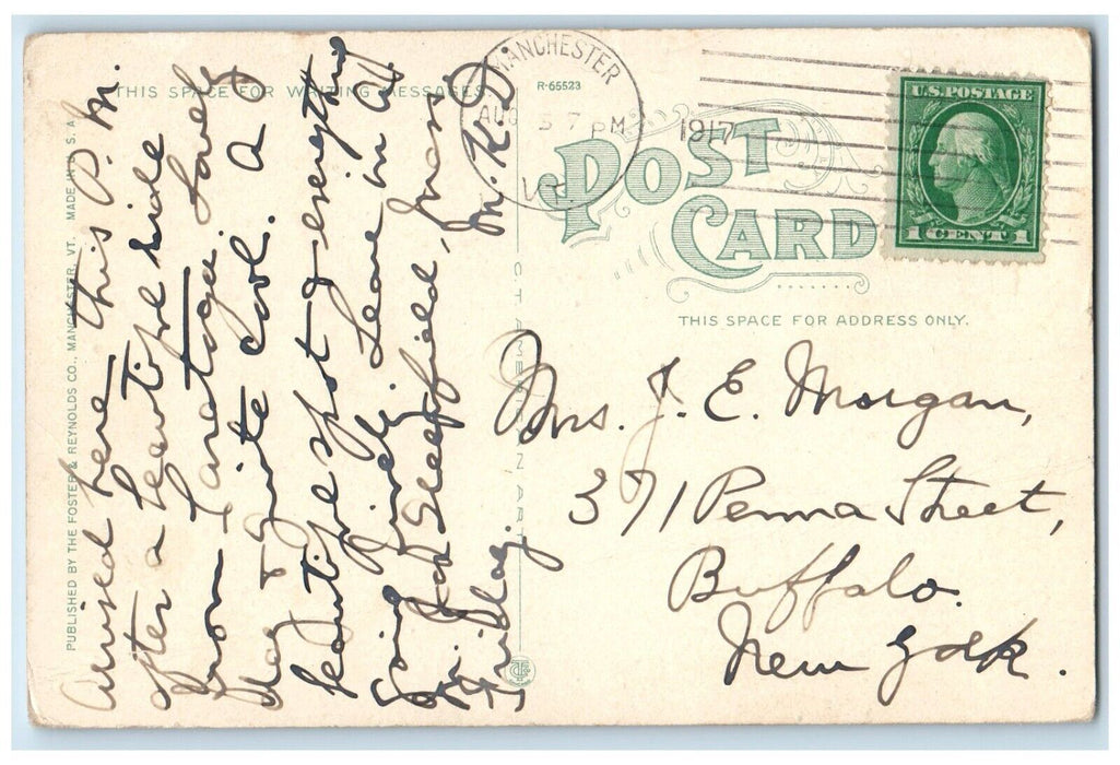 1914 View Of Mountain Equinox Manchester Vermont VT Posted Antique Postcard