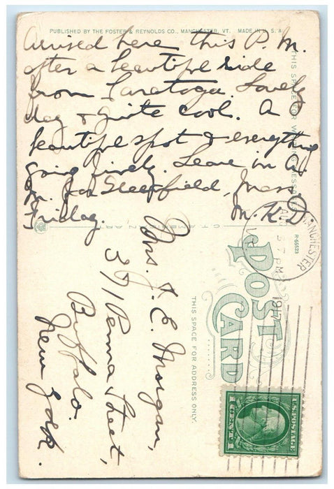 1914 View Of Mountain Equinox Manchester Vermont VT Posted Antique Postcard