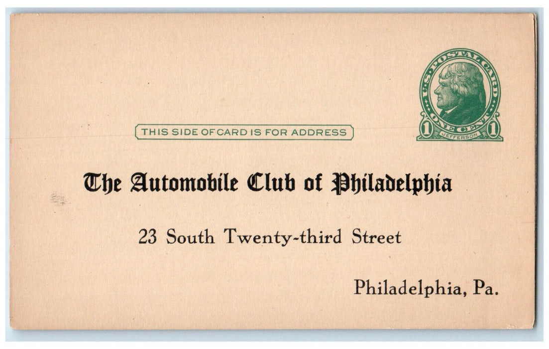1899 Cumberland Valley Wholesale Notion House Carlisle Phila PA Postal Card