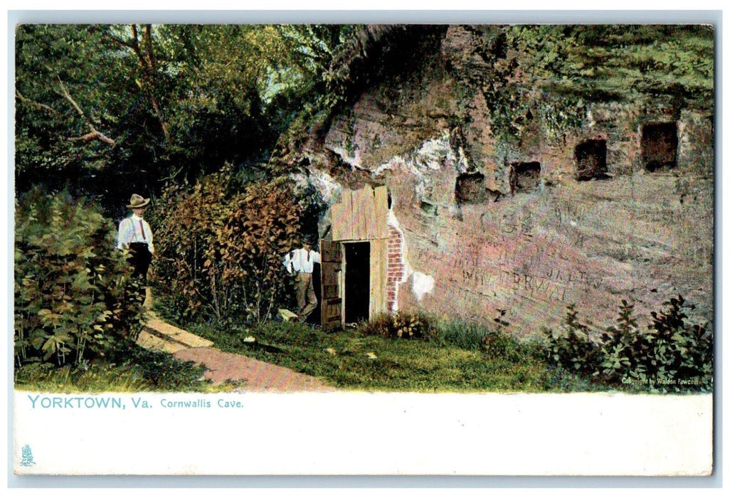 c1910's Cornwallis Cave Entrance Yorktown Virginia VA Tuck's Antique Postcard