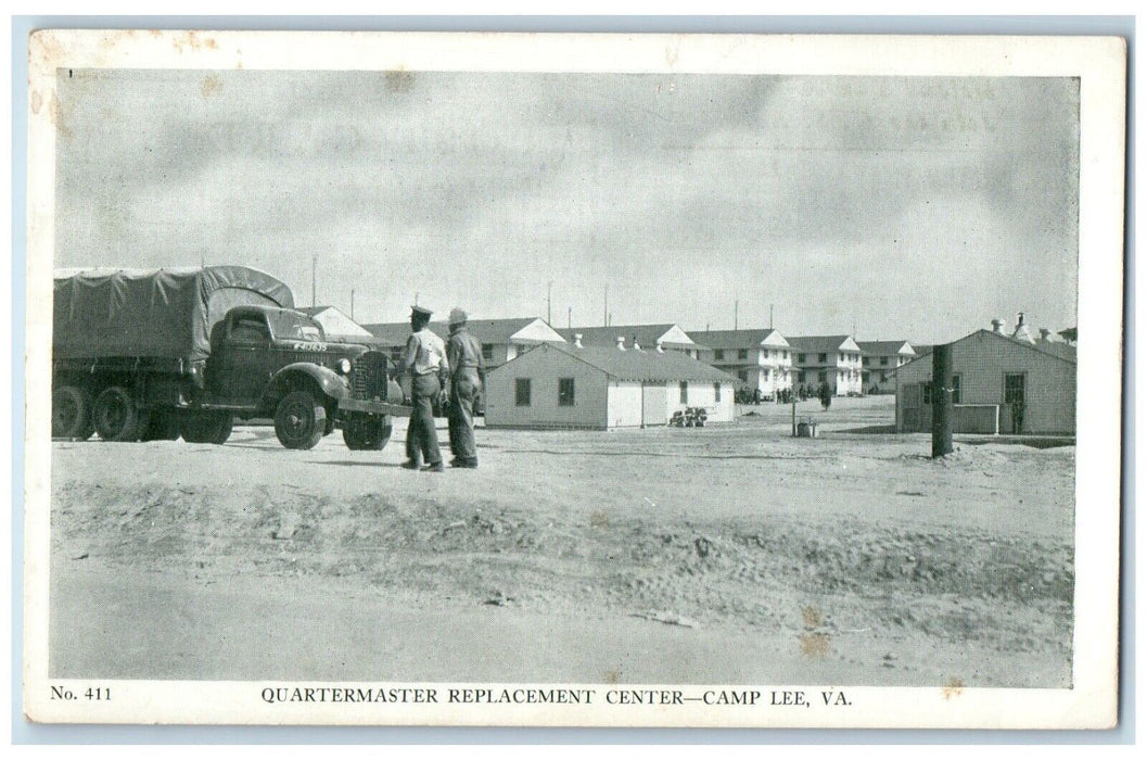 Quartermaster Replacement Center Houses Truck Camp Lee Virginia VA Postcard