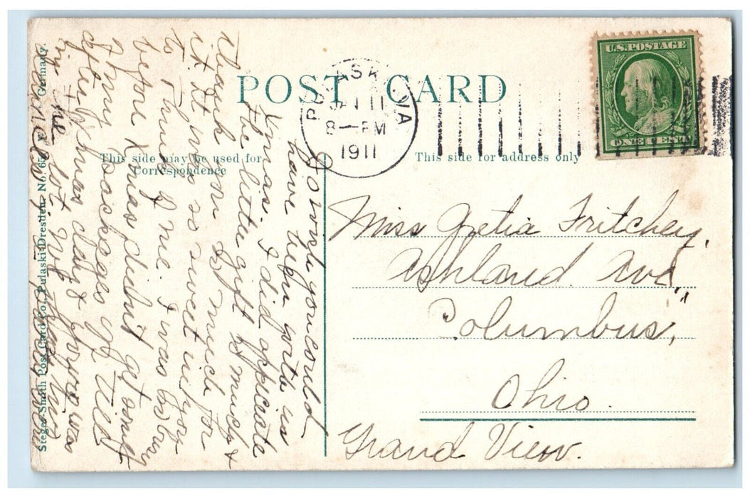 1911 Marsh Farm And Little Walkers Mountain Pulaski County Virginia VA Postcard