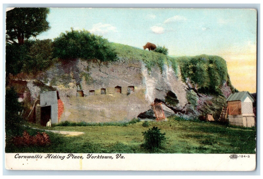 c1910's View Of Cornwallis Hiding Place Yorktown Virginia VA Antique Postcard