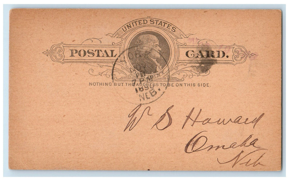 1890 Unit Not Come Yet WS Howard Omaha Nebraska NE York NE Antique Postal Card