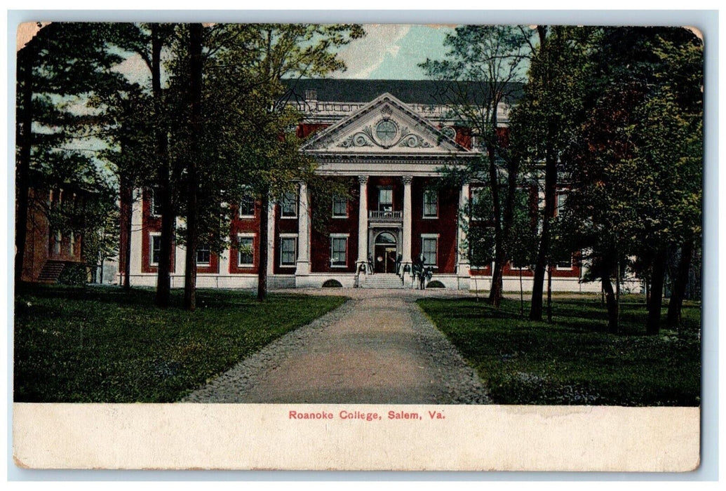 c1910's Roanoke College Building Campus Salem Virginia VA Antique Postcard