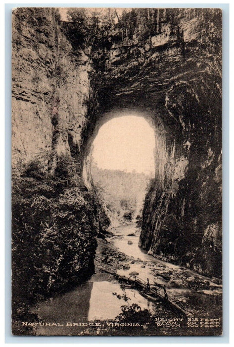 c1930's View Of Natural Bridge Virginia VA, Mud River Scene Vintage Postcard