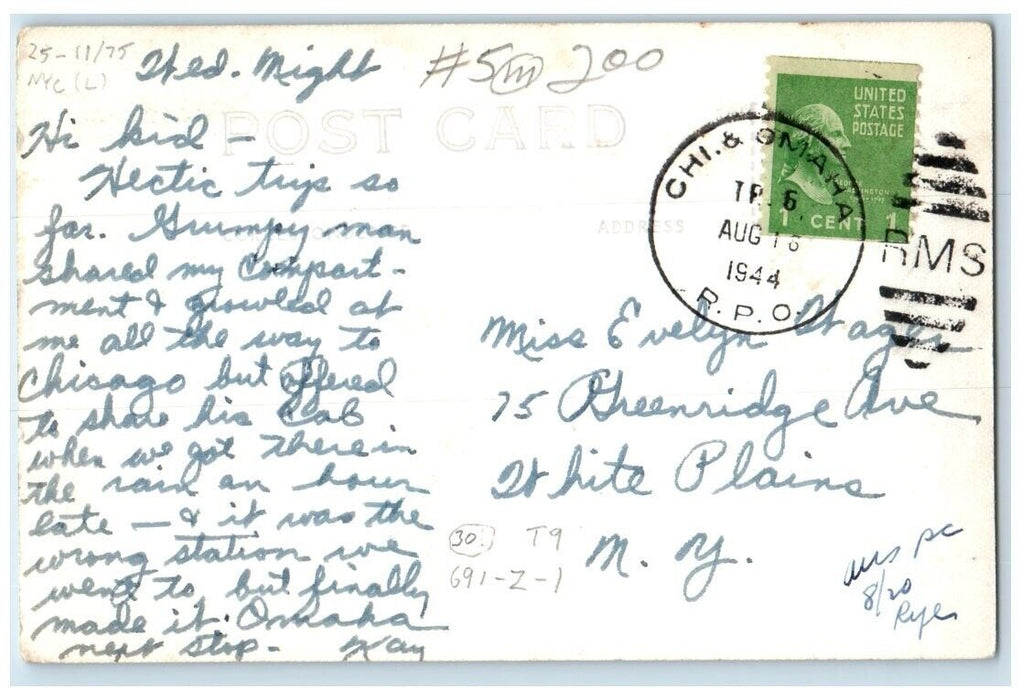 1944 Des Moines River View Boys Swimming Boone Iowa IA RPPC Photo Postcard