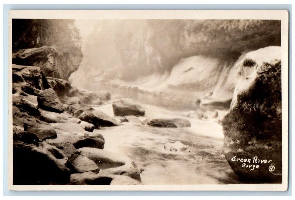 c1920's Green River Gorge Rocks View Washington WA RPPC Photo Unposted Postcard